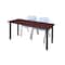 Kee Rectangle Tables > Training Tables > Kee Table & Chair Sets, 66 W, 24 L, 29 H, Mahogany MT6624MHBPBK47GY - alternate 1